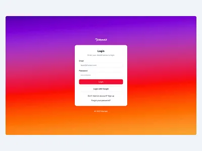Colorful Login Box