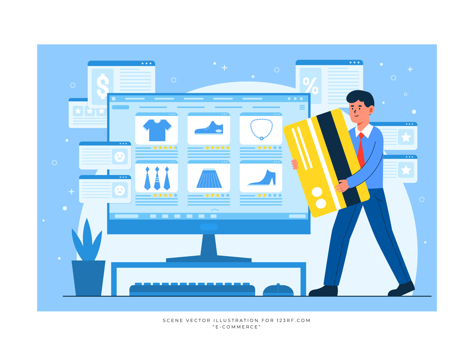 Example of Storytelling Vector Scene Illustrations