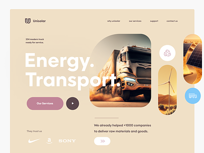 Transport Company Website minimalism ui ux webdesign website