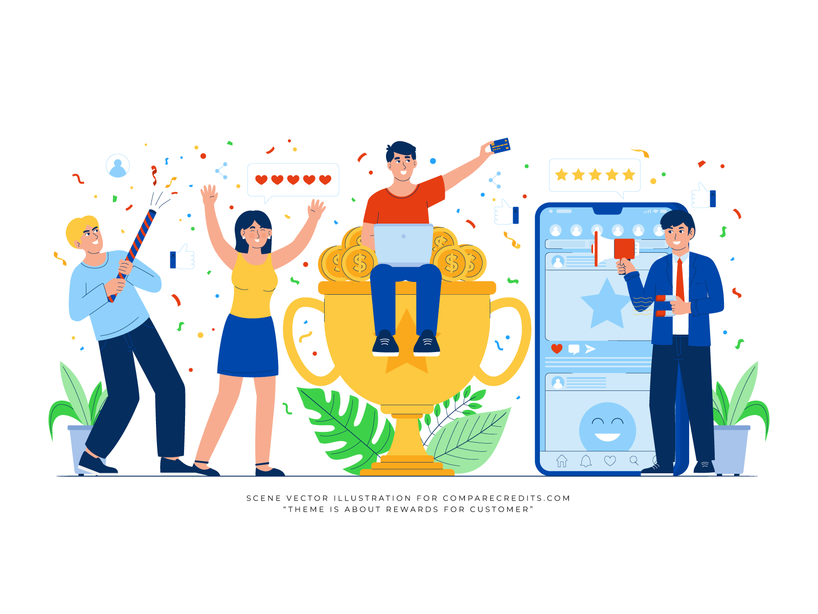 Example of Storytelling Vector Scene Illustrations