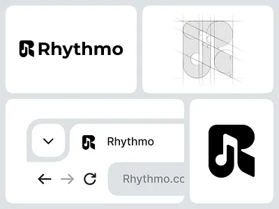 Logo Design for Rhythmmo app logo brand identity branding business logo creative logo custom logo design graphic design logo logo concept logo design logo designer logo inspiration minimal logo minimalist logo modern branding music logo music note sound logo visual identity