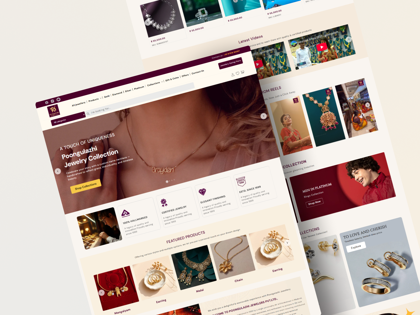 Example of Jewellery Website   Shopify