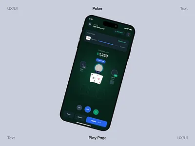 Poker card-game APP screen UI/UX design. app design app uiux branding casino dashboard design gambling poker product design saas ui uiux ux