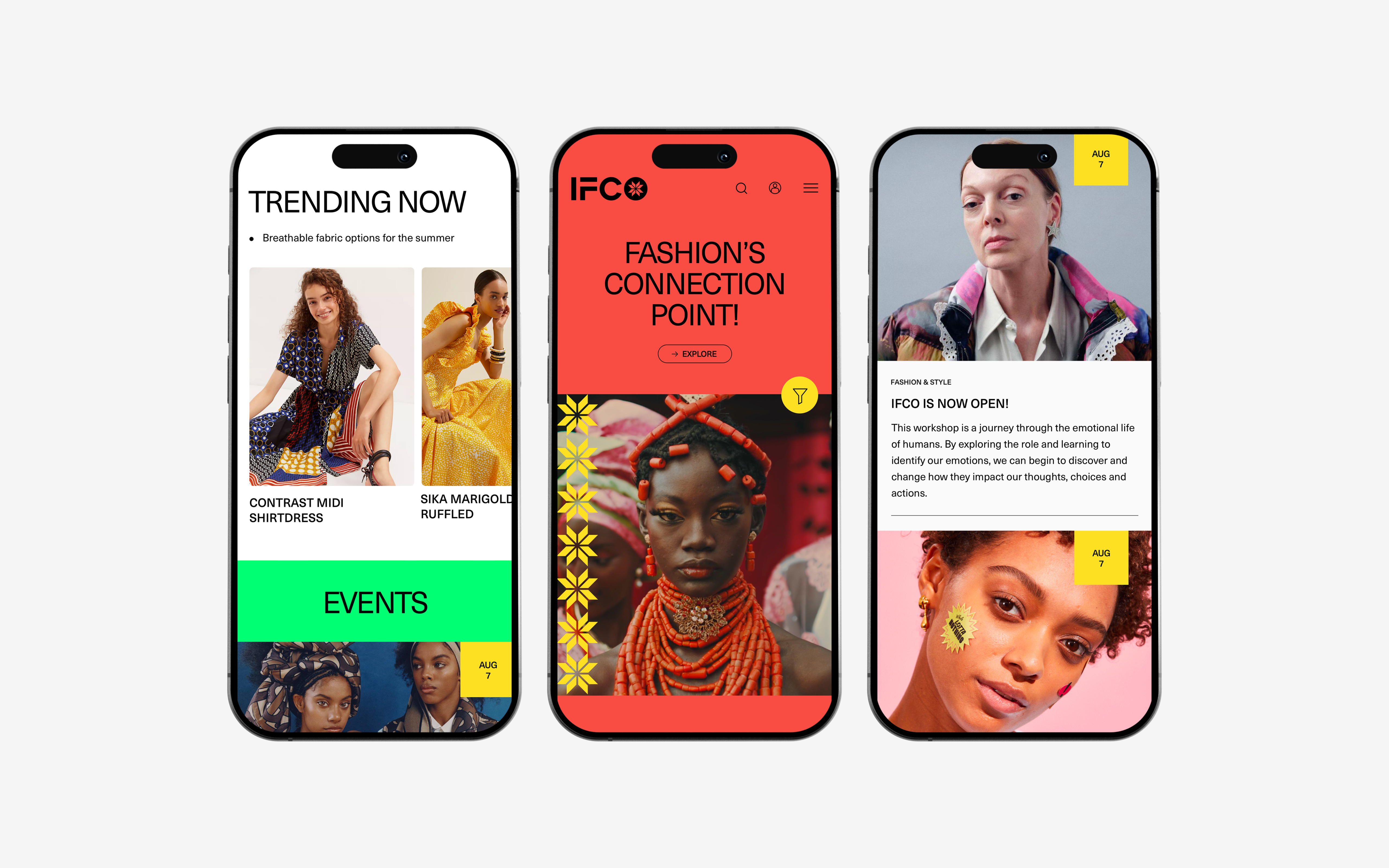 Ifco Fair Fashion app branding clean concept conference creative dark design fair grid illustration layout typography ui ux