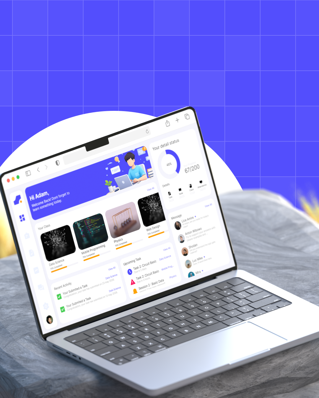 Sculin - Learning Management System Dashboard Kit dashboard school ui ux website