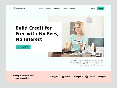 Fintech Landing Page 3d animation graphic design motion graphics ui