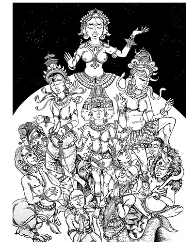 Bhakti desi design drawing illustration india indian line mythology religion spiritual