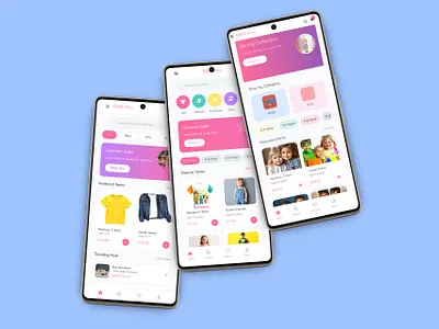 Kids Fashion — Mobile E-Commerce App UI app mobile application mobile bebe children clothes ecom ecome enphents mobile app ui ui app ui design usa