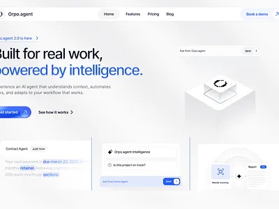 Meet Orpo.agent: Your Smart AI Assistant for Effortless Work ai aiassistant aiforbusiness aiwebdesign automation businessautomation customdesign designinspiration digitaltransformation futureofwork minimaldesign performancetracking productivity smartdesign taskautomation techdesign techinnovation userexperience webdesign workflowoptimization