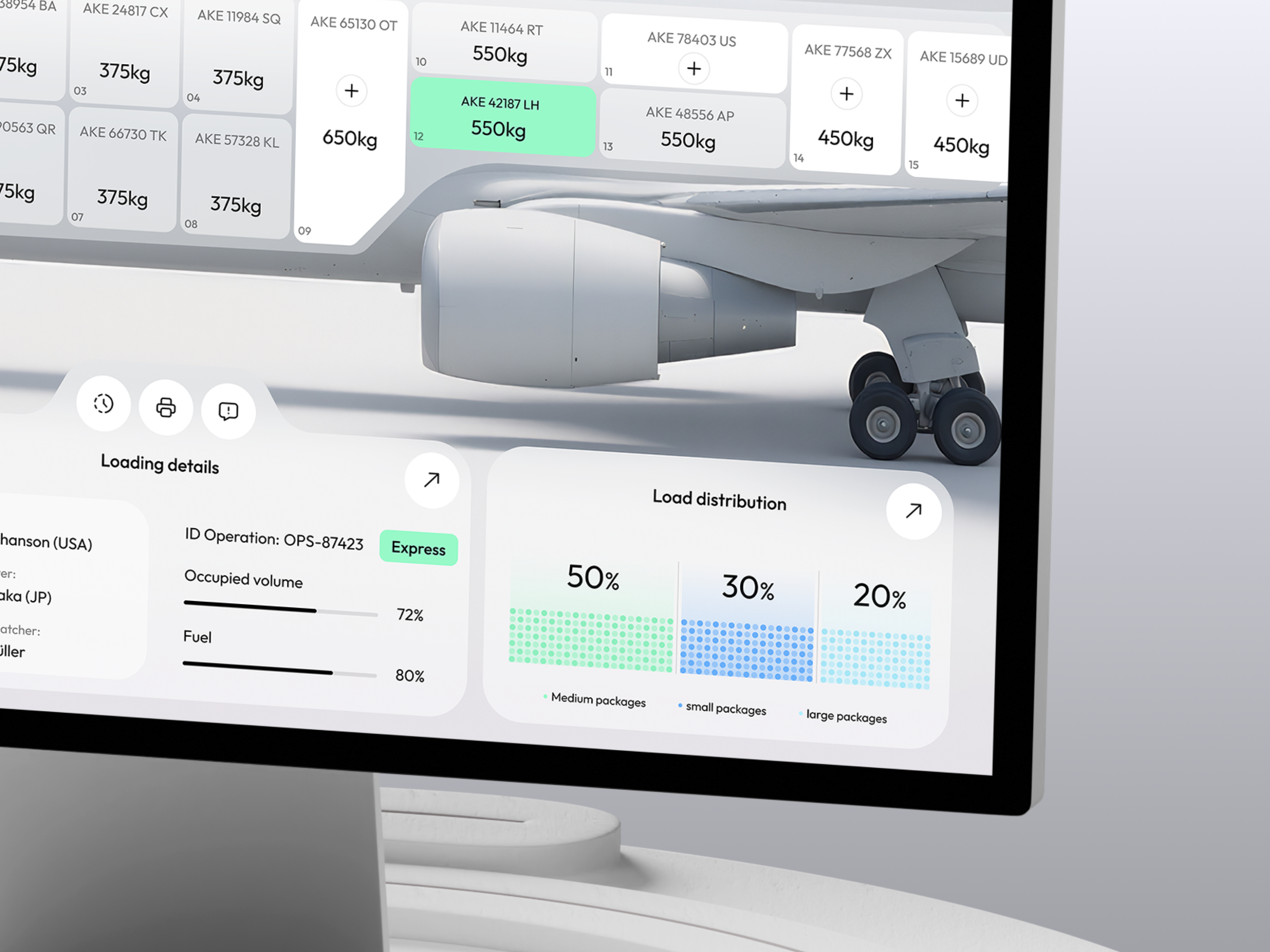 SkyLift - Air Cargo & Logistics Dashboard ai artificial intelligence b2b crm dashboard freight innovation logistics minimalism plane product design software ui design user experience ux design web web app
