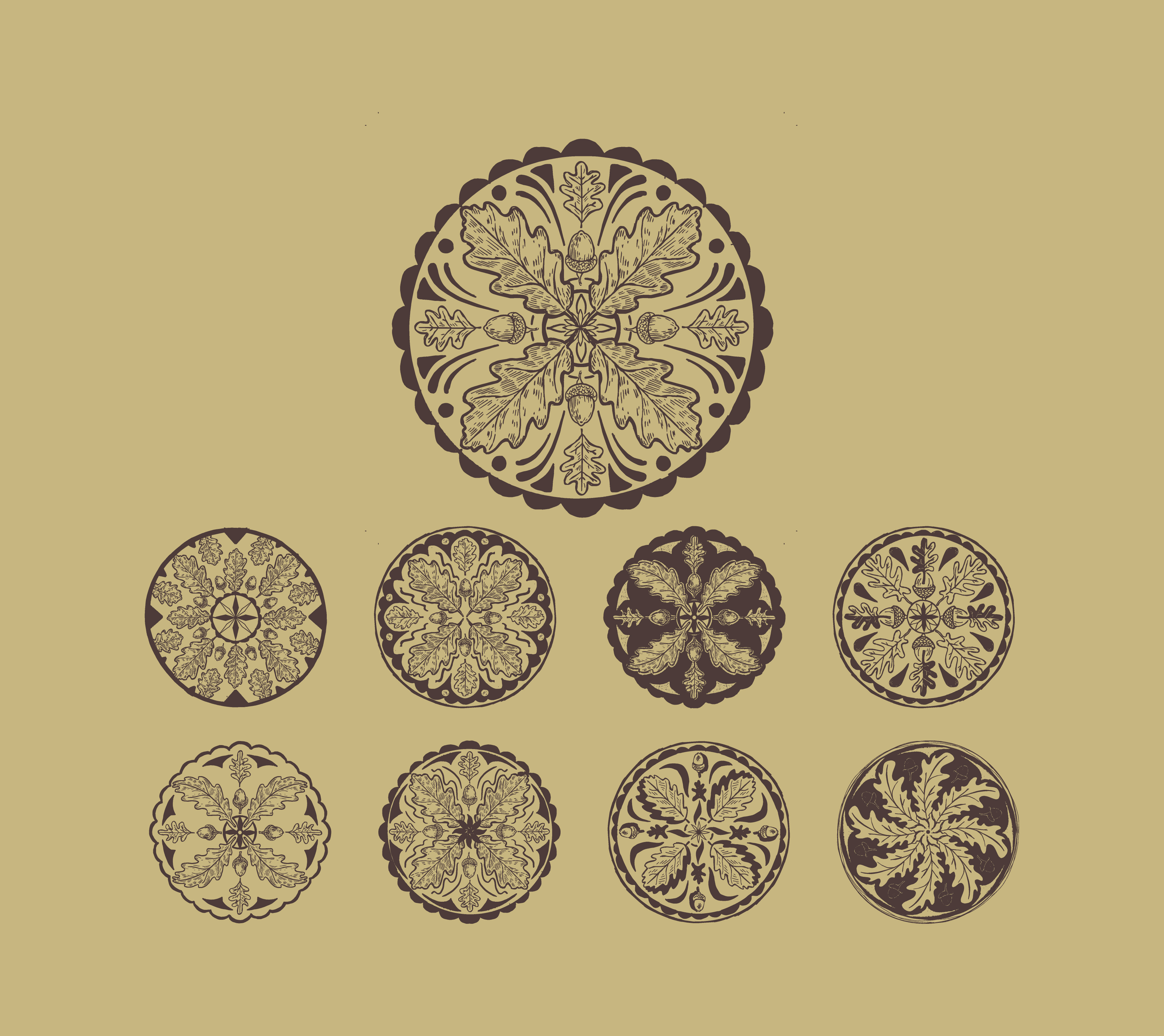 Set of hand-drawn hex signs amish carving country design drawing etching folk graphic design hand drawn hex icon illustration lancaster set sign symbol vintage