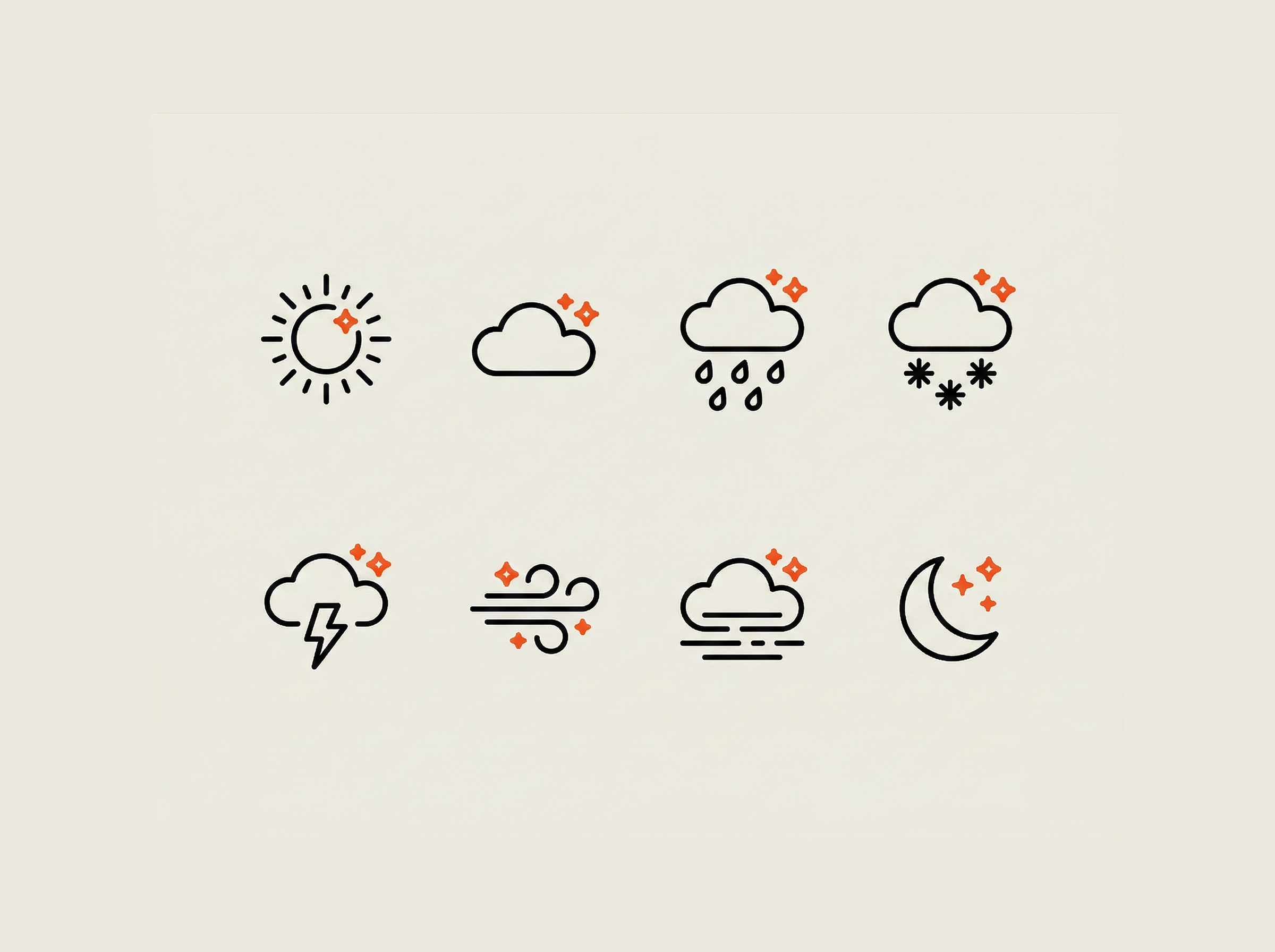 Weather icons icon illustration weather