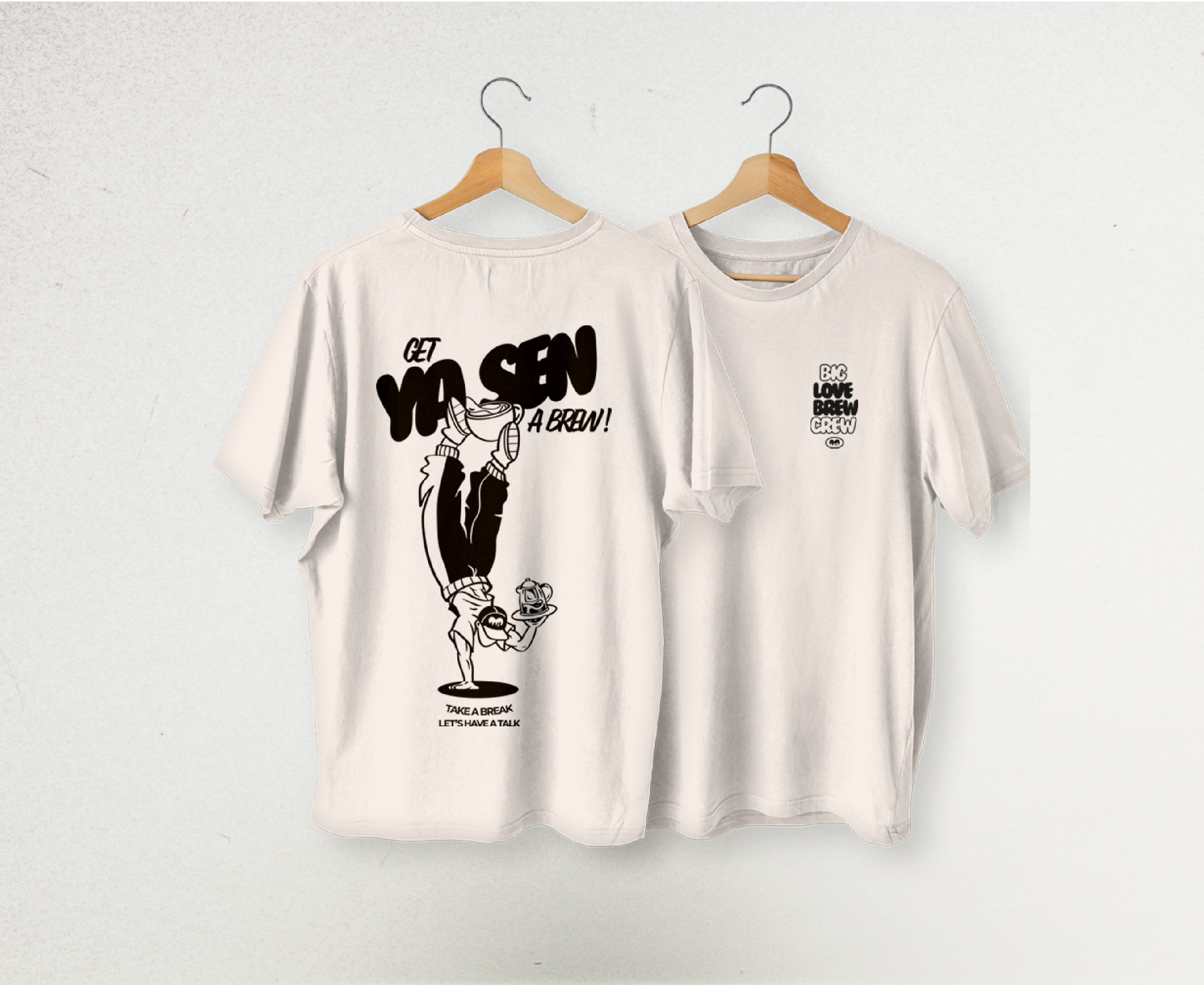 Big Love Brew Crew prints cartoon character character design illustration screenprint shirt design