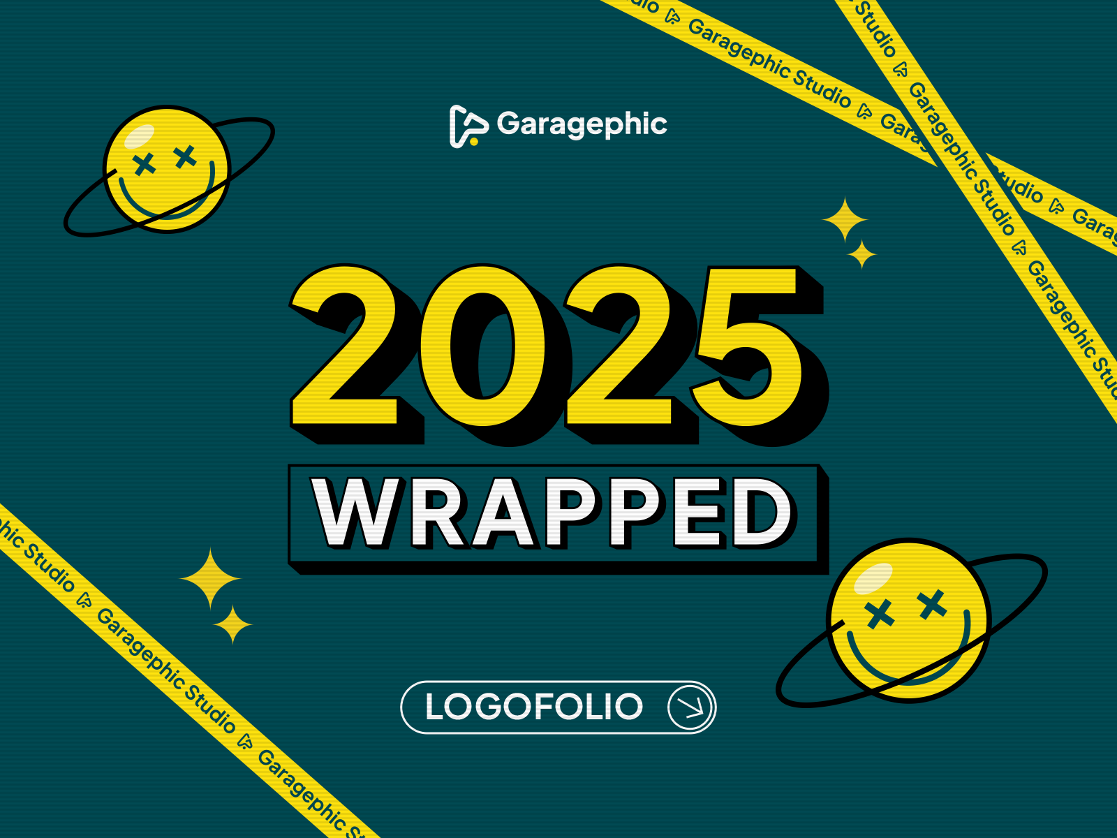 Garagephic Studio 2025 Wrapped. 2025 brand branding design graphic design inspiration logo logofolio modern portfolio trend vector wrapped