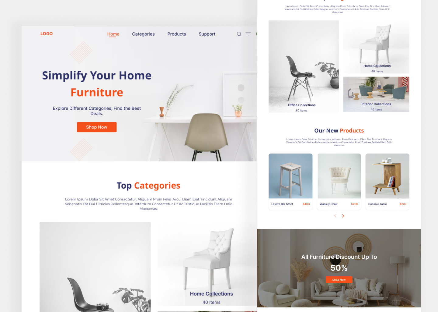Modern Furniture Shop by Iftikhar Ahmad Baig on Dribbble