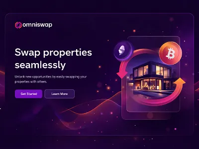 Omniswap Lamding Page Design branding design graphic design landing landing page logo logo design modern modern logo ui web design website design