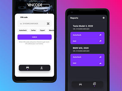 Vincode Check App app ui ux