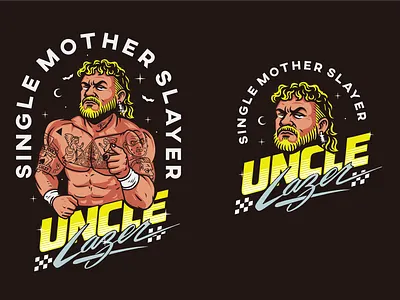 Uncle Lazer Graphic Merch apparel branding cartoon clothing design graphic graphic design illustration logo streetwear tshirt ui vector