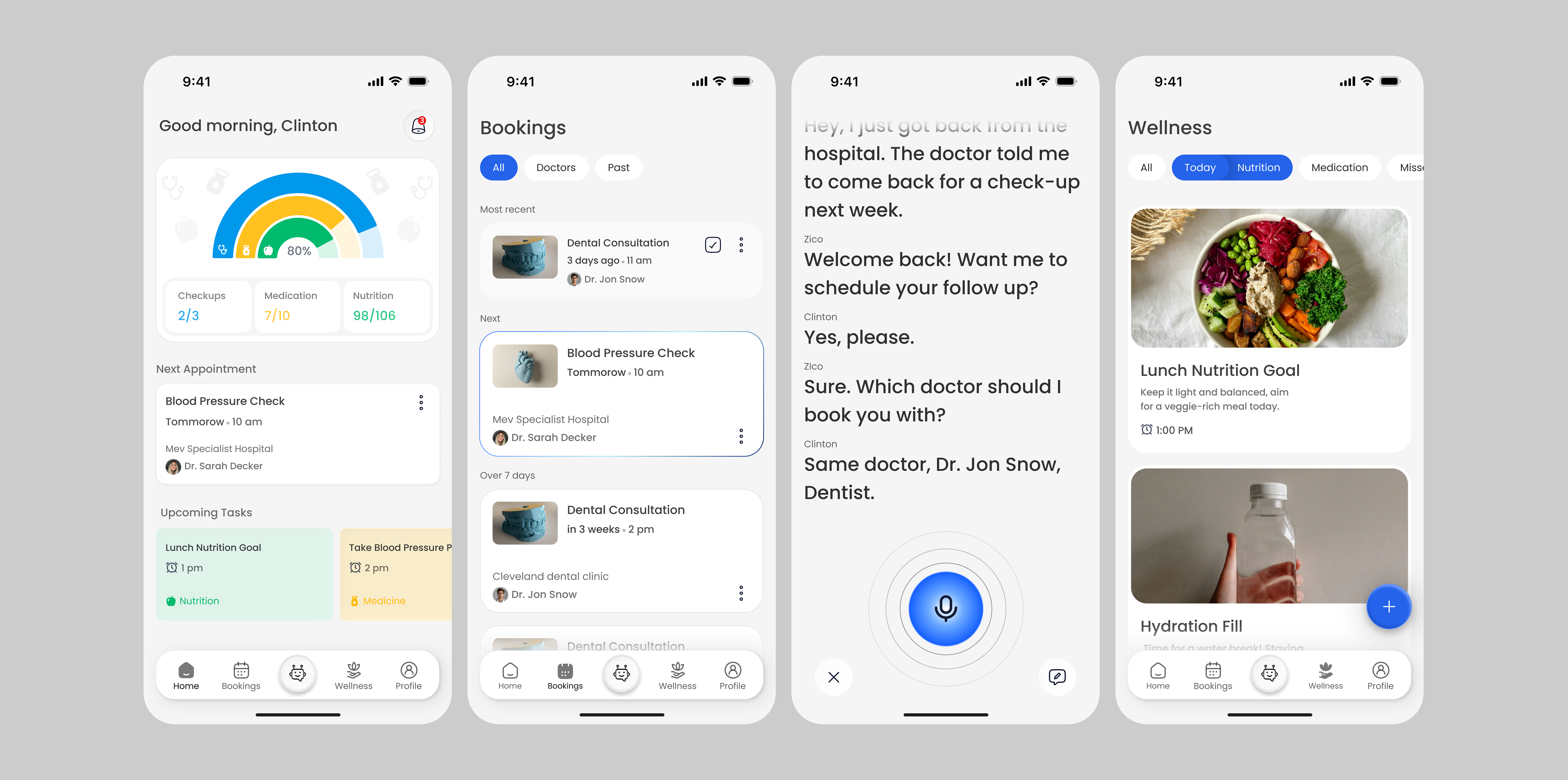 AI Health and Wellness App ai app health health and wellness ui wellness