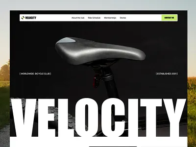 Velocity — Cycling Club & Community Website Design clean community website cycling club sports website ui ui design ux design web web ui website website design