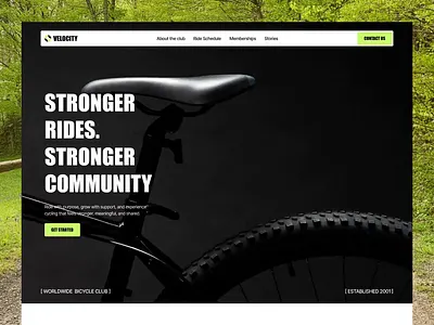 About Us Page for Cycling Club & Community Website about us page agency work brand storytelling community website concept website cycling club lifestyle website sports community ui design ux design web ui website design