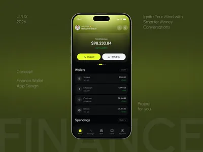 Finance Wallet App Design app design digital wallet finance mobile app finance mobile banking finance wallet fintech app fintech design fintech startups ios app mobile app mobile banking payment app personal finance personal finance app transaction wallet app