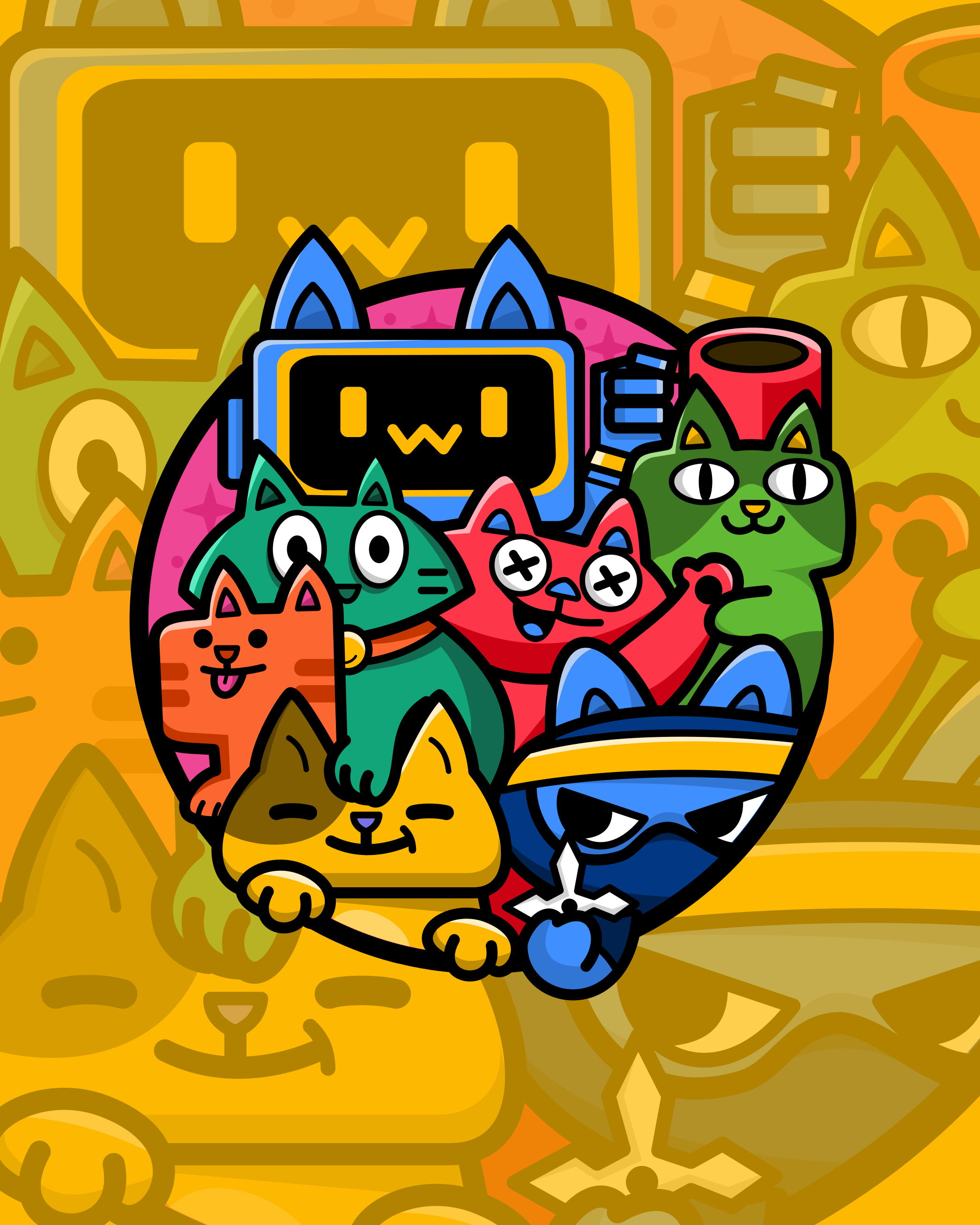 Vector Artwork for Whiskers and Bubbles cat cats commission design digital art freelance work graphic design illustration logo vector vector art vector artist vector artwork