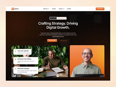 CV Page for Digital Marketer Resume & Portfolio Website agency work concept website cv page digital marketer personal portfolio professional resume resume website startup hiring ui design ux design web ui website design