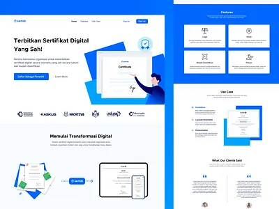 Sertiva Landing Page design landingpage ui ux