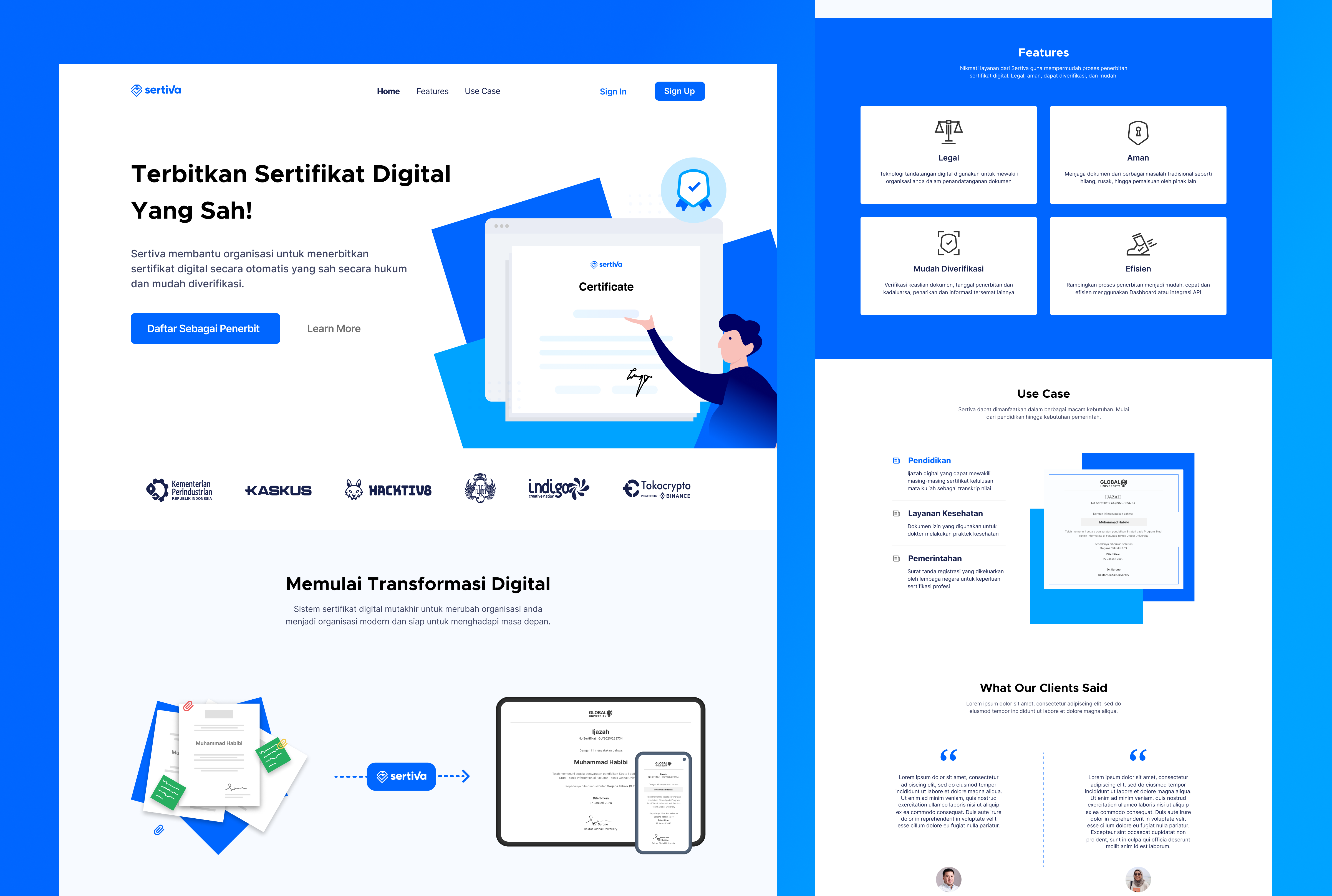 Example of Cool Landing Page Design