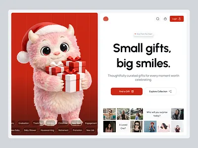 Dearly — Gift Shop Hero Section UI clean design design desktop ecommerce gift gift shop hero concept hero section illustration minimalist online shop online store product design ui uidesign uiux ux uxdesign web design website