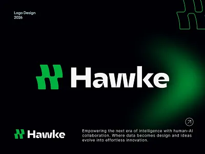 Hawke | Ai Startup Timeless logo ai startup brand identity branding custom logo fintech logo h letter logo iconic logo logo logo design modern logo timeless logo