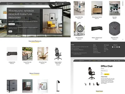 Interior Design Website with incorporated E-commerce features branding e commerce responsive design ui web design