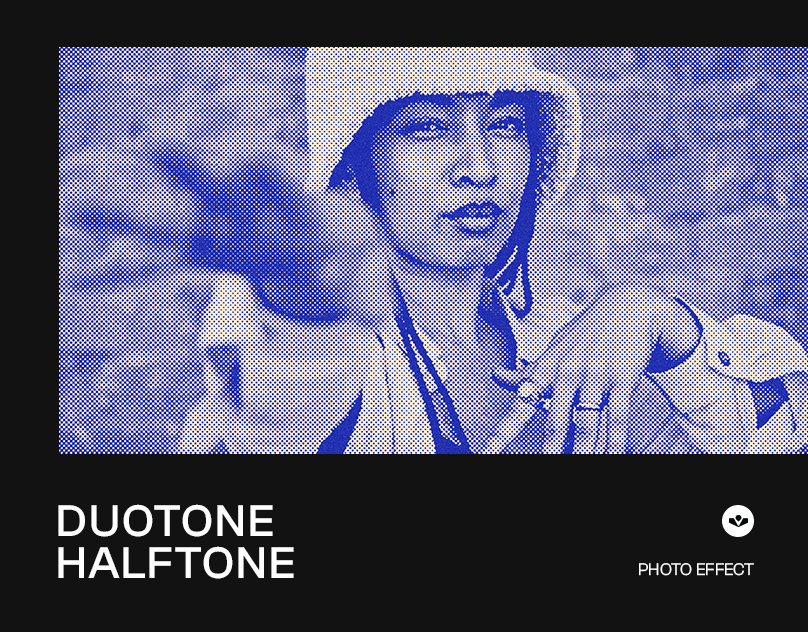 Duotone Halftone Vintage Effect design duotone effect graphic design halftone layer styles photoshop solasome template