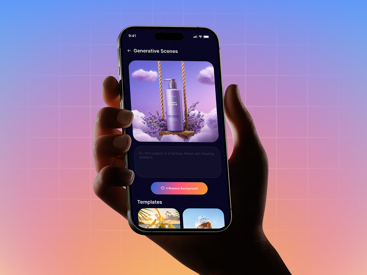 AI Photo Editor App Design Image 1