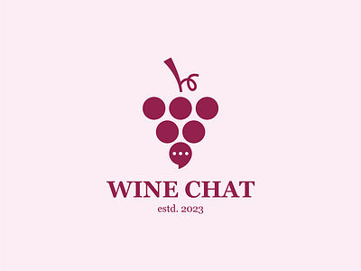 Wine Chat concept logo wine chat