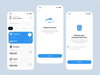 2FA - Safety and Security app 2fa 2fa authentivation app design authentication cyber ios mobile mobile app design product design saas ui safe safety safety app security security app ui ui design uiux ux ux design