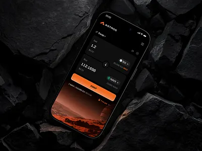 Astros - Crypto Mobile App aggregator app interface crypto dark mode defi dex fintech ios mars mobile app nexa nexaideas space swap ui design ux web3