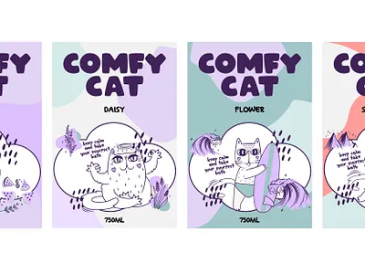 Comfy Cat Branding Illustration branding design designer graphic graphic design graphicdesigner illustration logo packaging