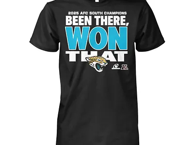 Jacksonville Jaguars 2025 AFC South Champions Shirt apparel branding championship graphics fan apparel graphic tee design sportswear design t shirt design typography design vector typography