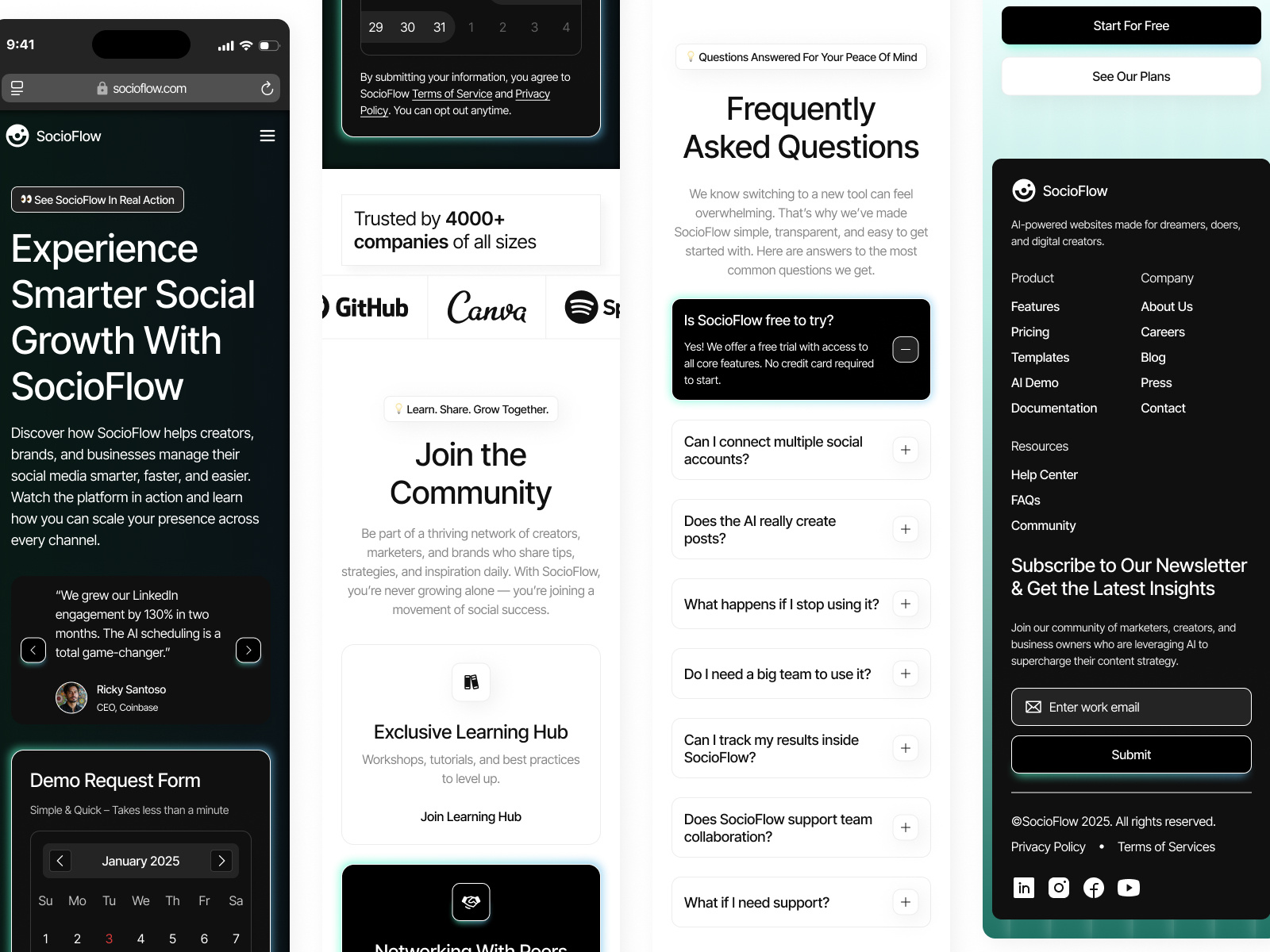 Example of Ai For Social Media Management Website