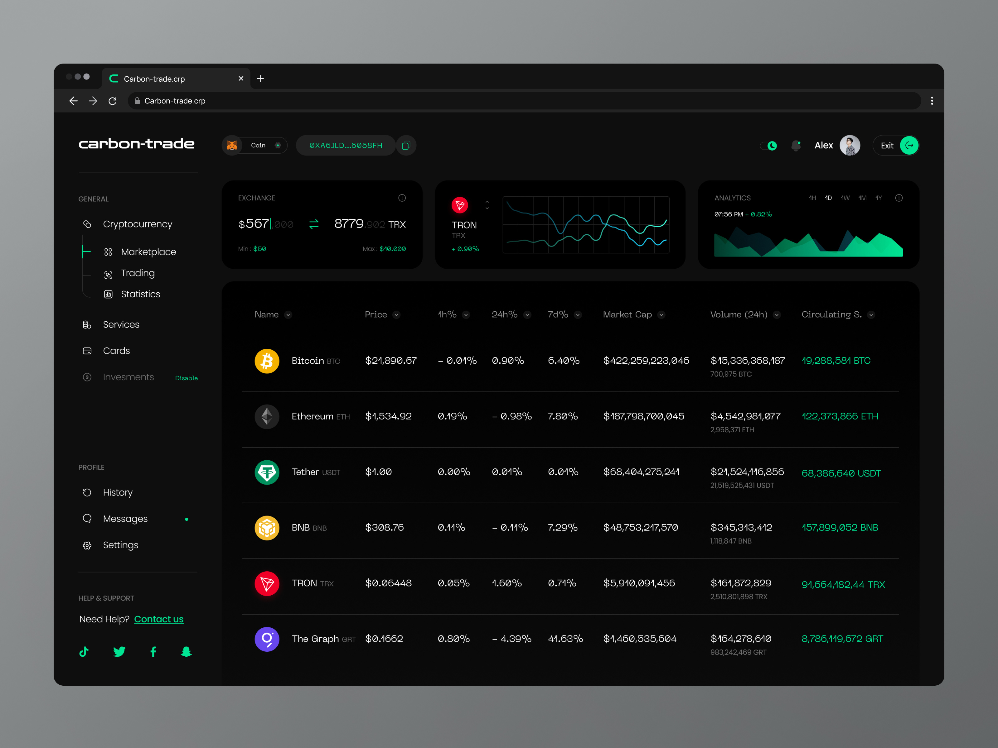 Trading Dashboard UI by Bogdan Falin for QClay on Dribbble