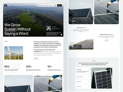 Grento - Sustainability website Design framer landing landing page onixlab onixlab studio onixtheme sustainability sustainability website ui ux web web design webflow webflow design website website design