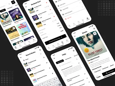 📱 Modern Book Library Application – Mobile App UI/UX Design app design mobile app design professional app developer responsive app scalable architecture ui ux design