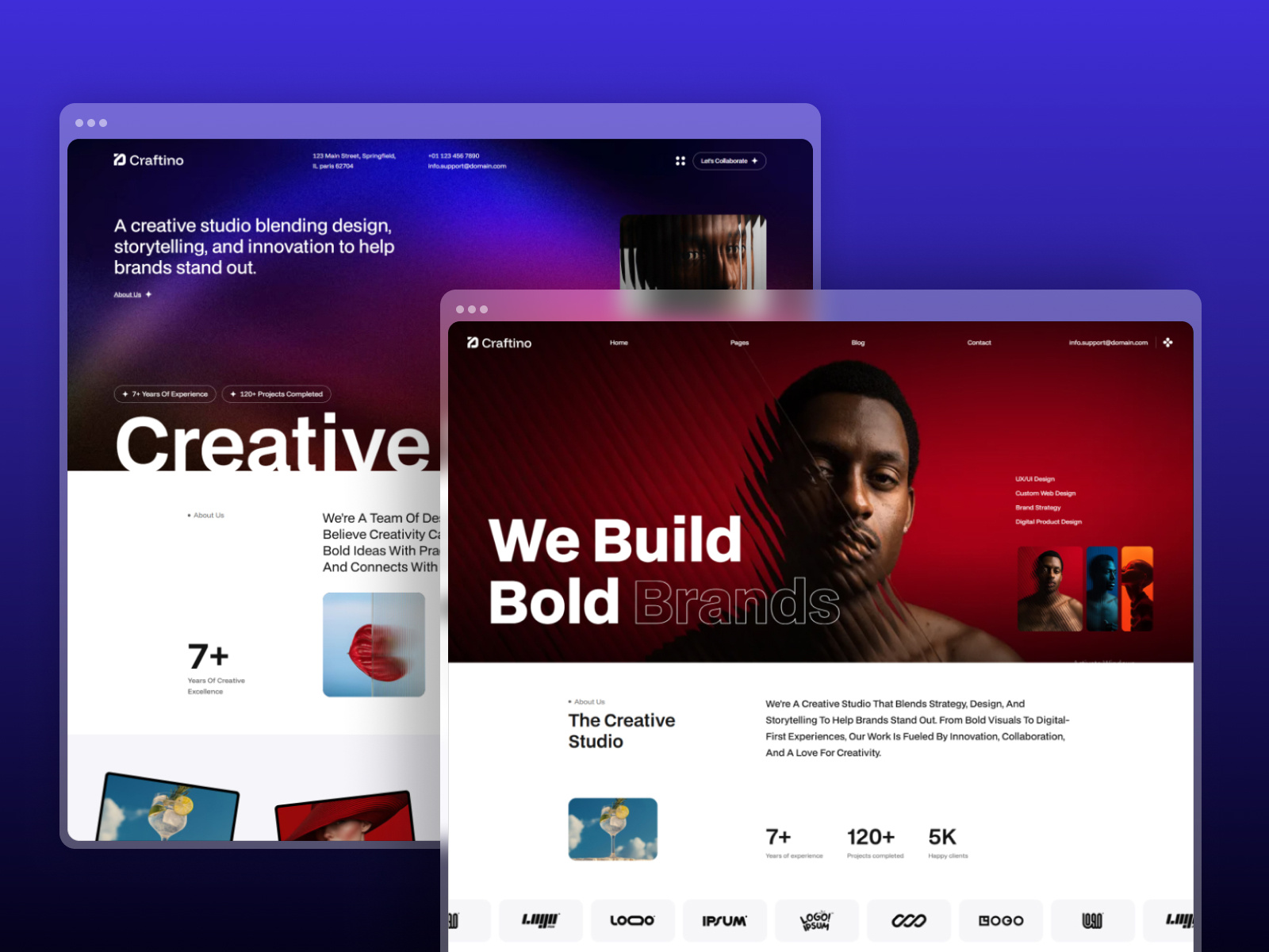 Craftino- Creative Agency and Studio Website Webflow Template branding experts creative agency creative business creative studios design agencies digital agencies mobile friendly responsive responsive design seo friendly studio agency uiux web design web development webflow webflow template webflow website