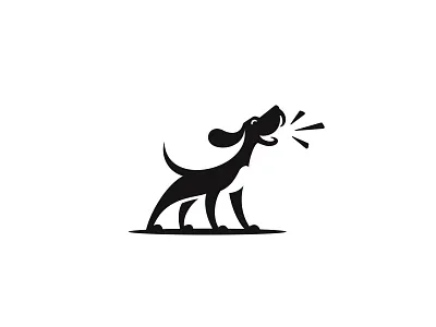 Barking Dog alex seciu animal logo barking dog barking dog logo branding dog dog food logo dog logo exprimart logo logo design logo designer negative space dog pet pet logo veterinary logo