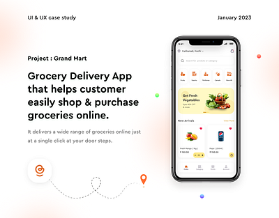 Grocery Delivery App adobe xd app design case study delivery app case study figma grocery delivery app ui