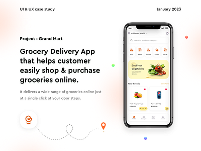 Grocery Delivery App adobe xd app design case study delivery app case study figma grocery delivery app ui