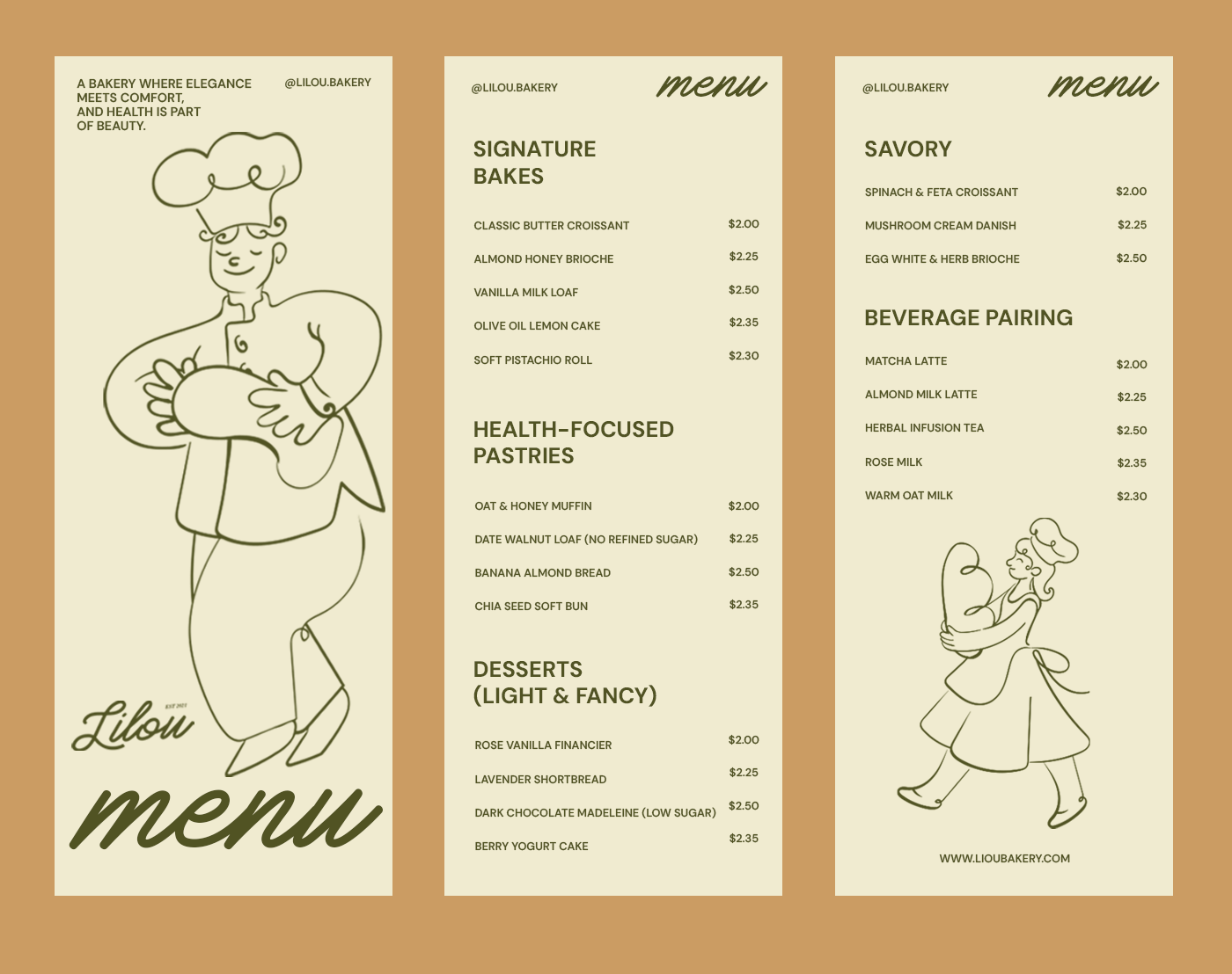 Example of Lilou   Bakery Cafe Branding & Packaging