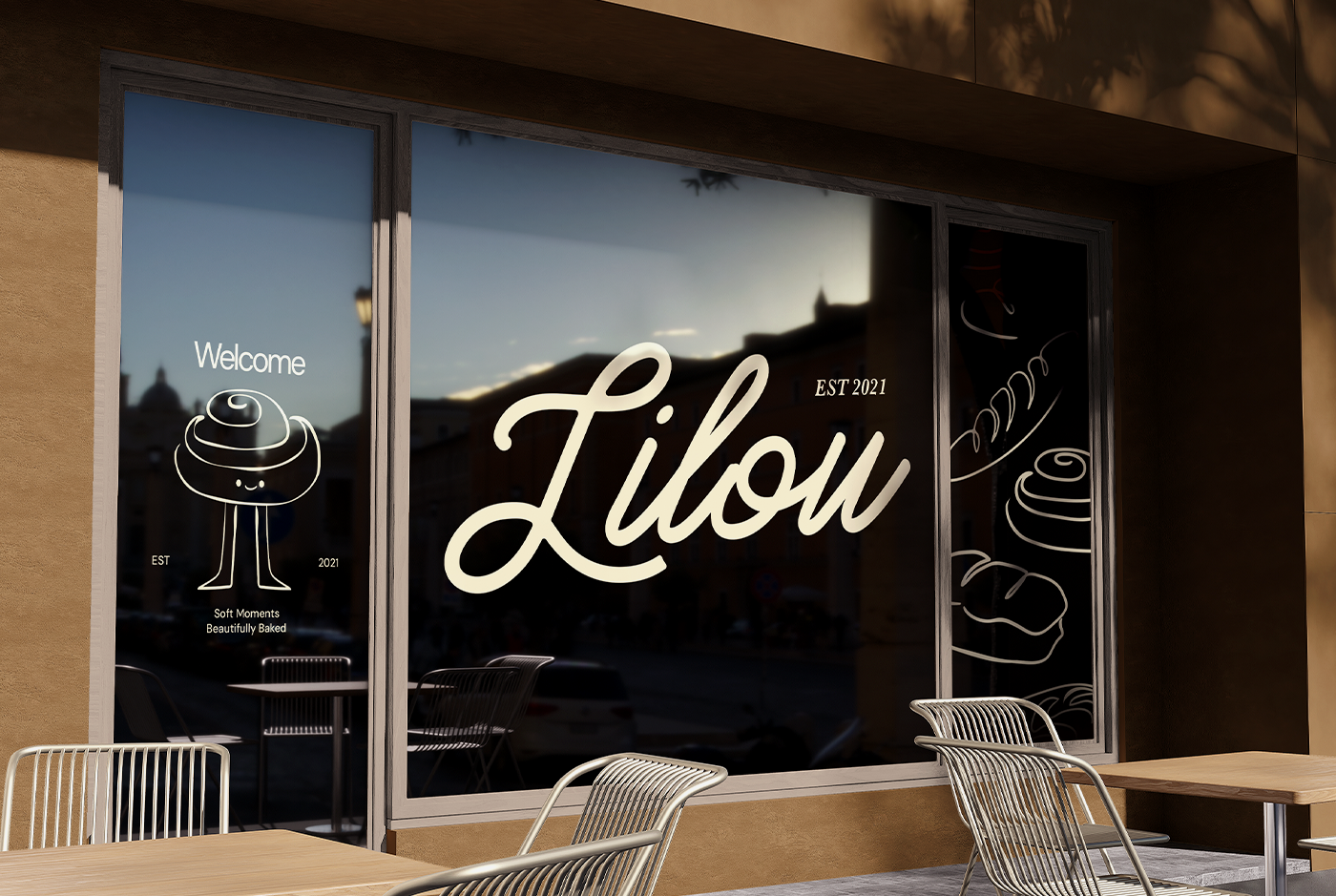 Example of Lilou   Bakery Cafe Branding & Packaging